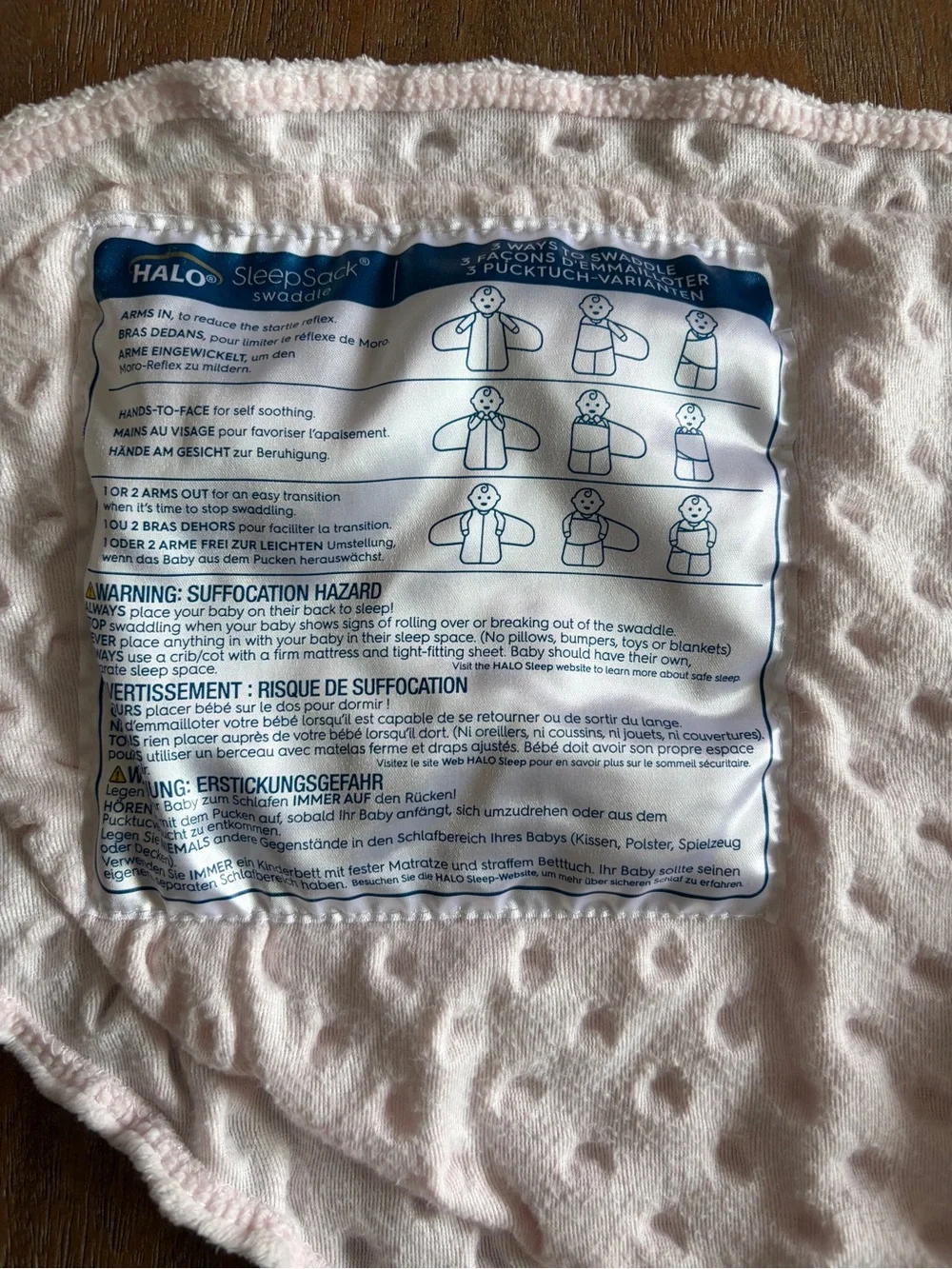 Halo Pink Baby Sleep Sack with Textured Dots